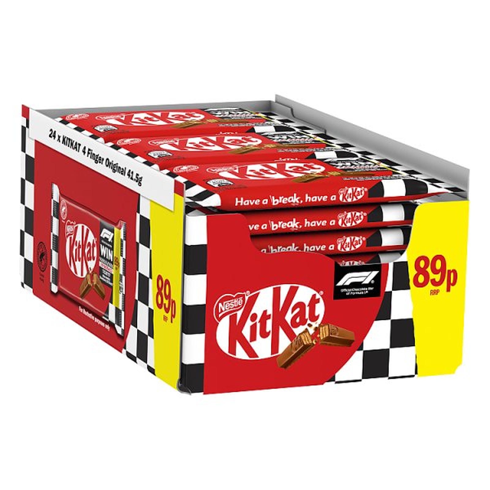 KitKat F1 4 Finger Milk Chocolate Biscuit Bar 41.5g PMP 89p