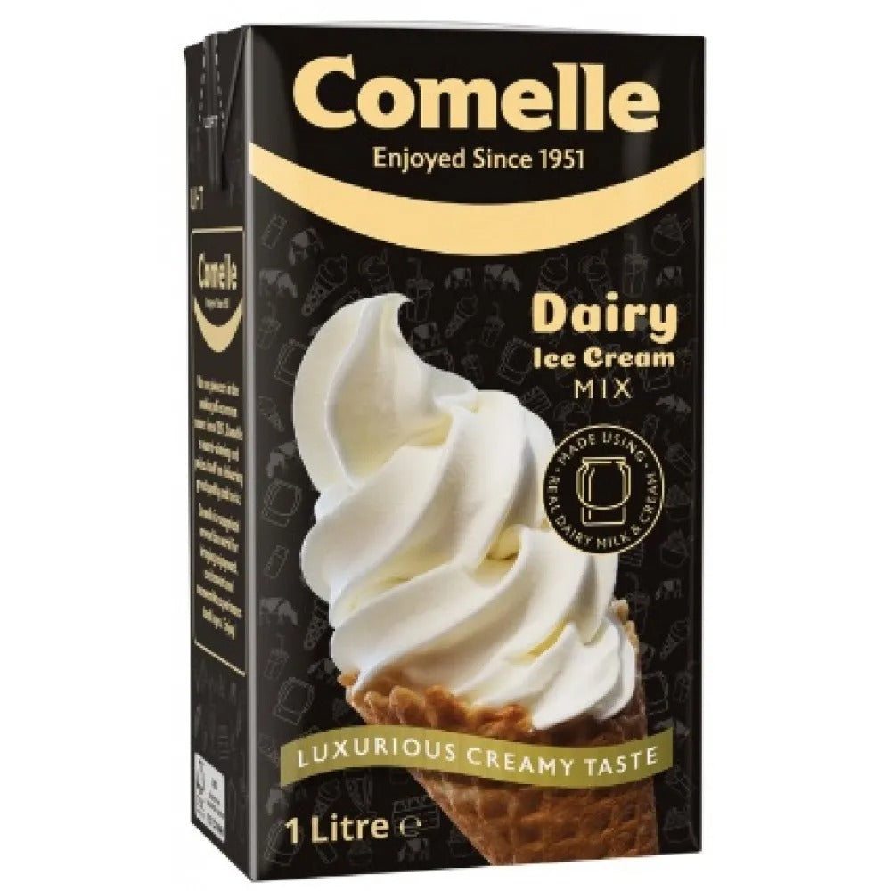 Comelle Ice Cream Mix Foodservice Ready To Use For Catering And Retail 1 Litre 1 x 1 Litre