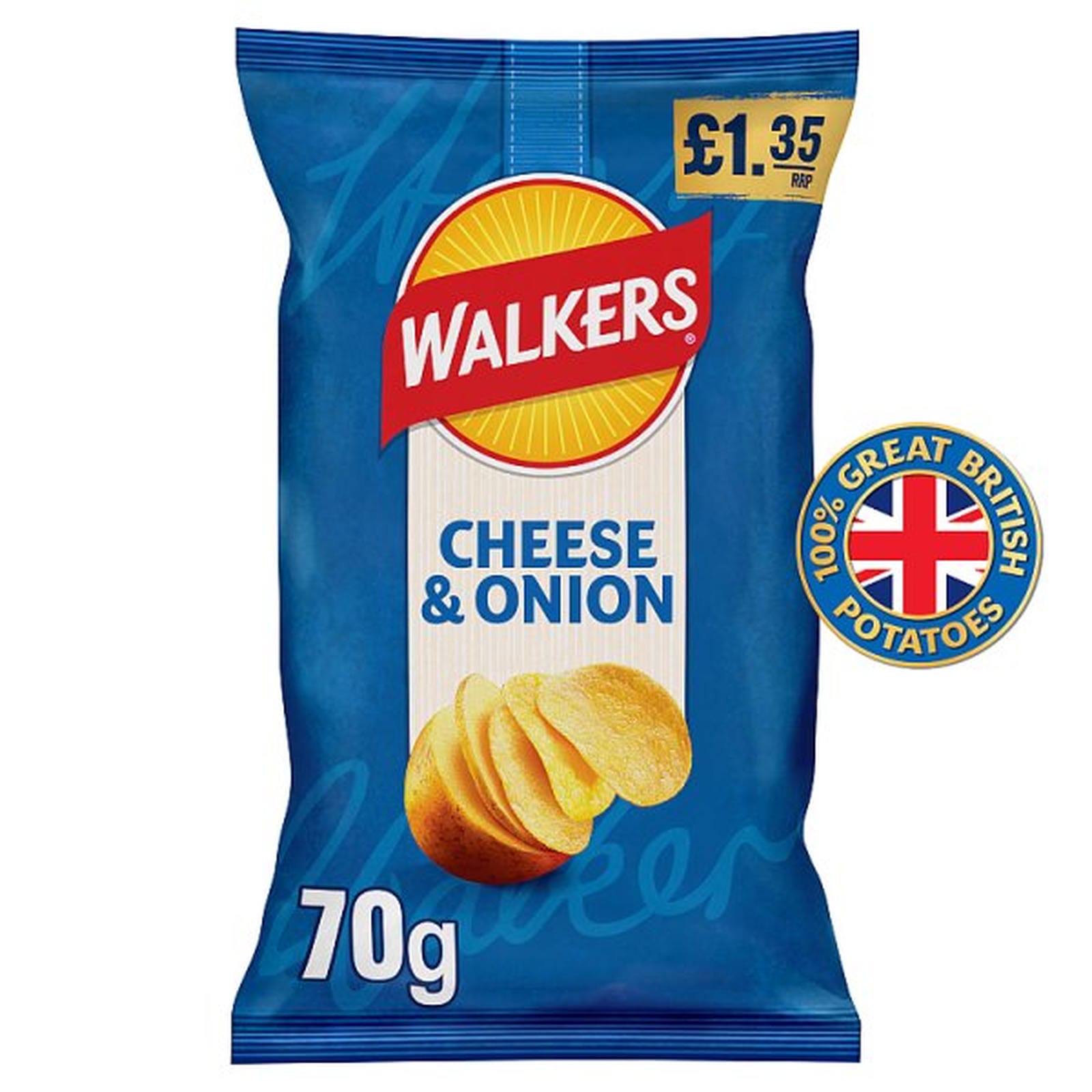 Walkers Cheese & Onion Sharing Crisps 70g PMP £1.35 RRP