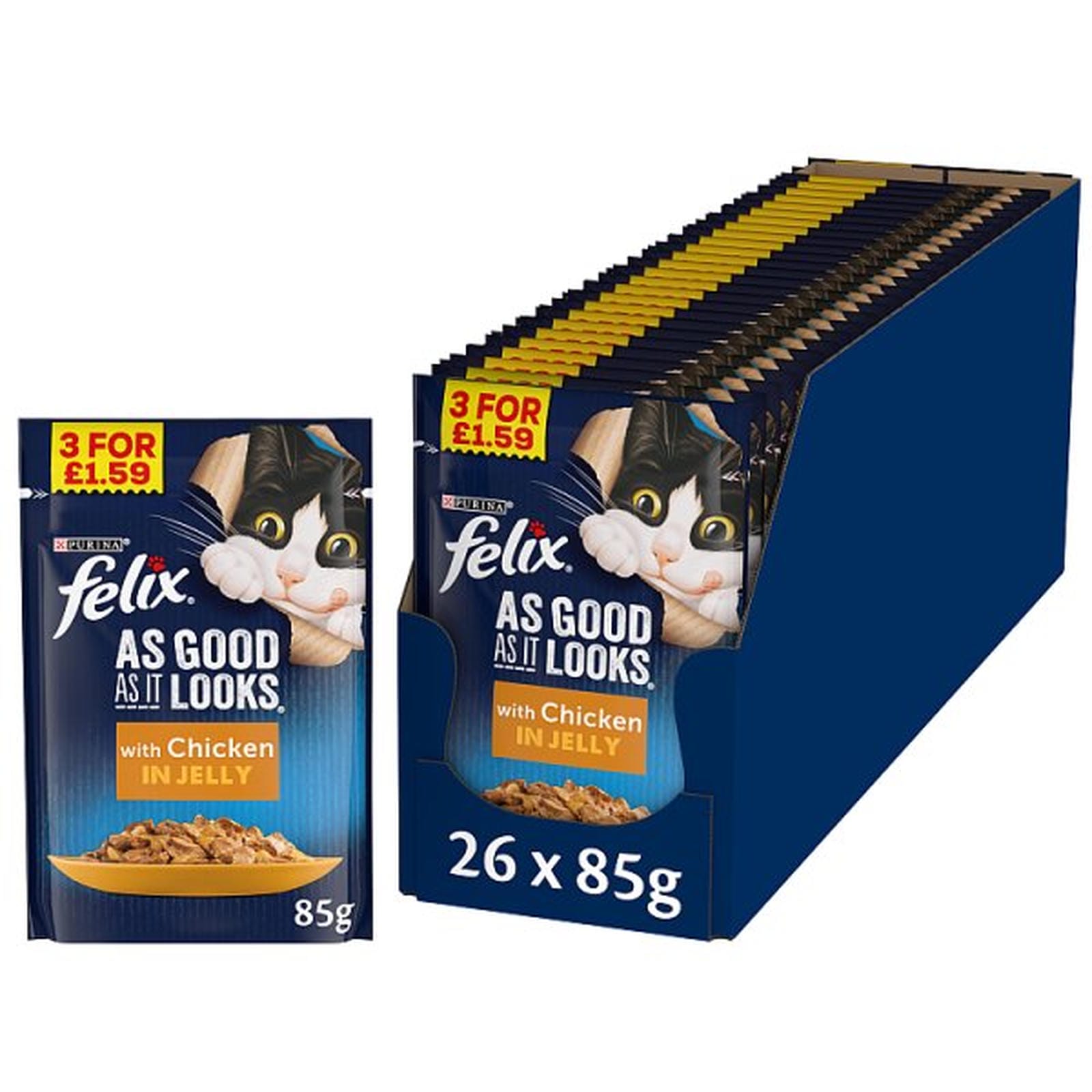 FELIX As Good As it Looks Chicken in Jelly Wet Cat Food 85g PMP