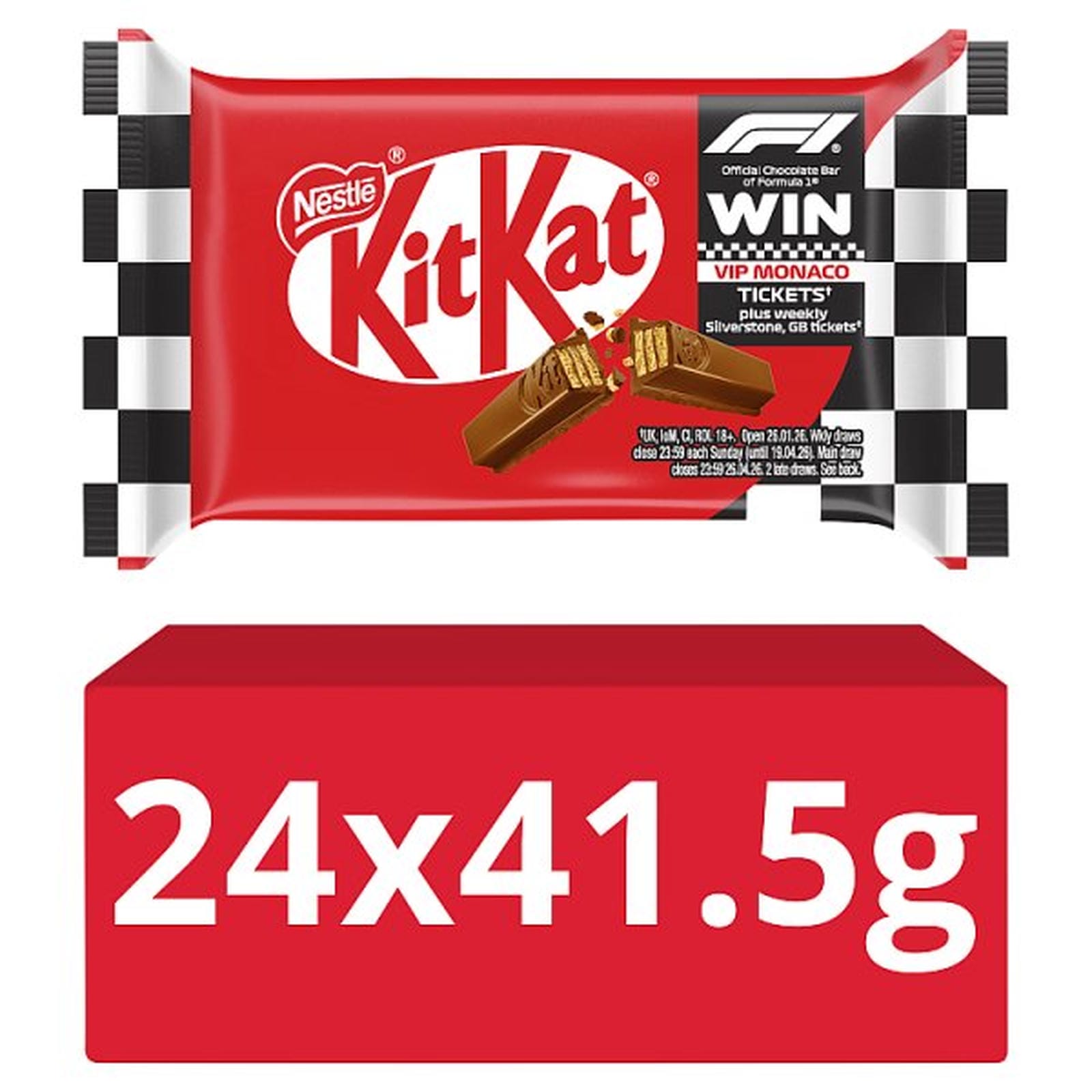 KitKat F1 4 Finger Milk Chocolate Biscuit Bar 41.5g