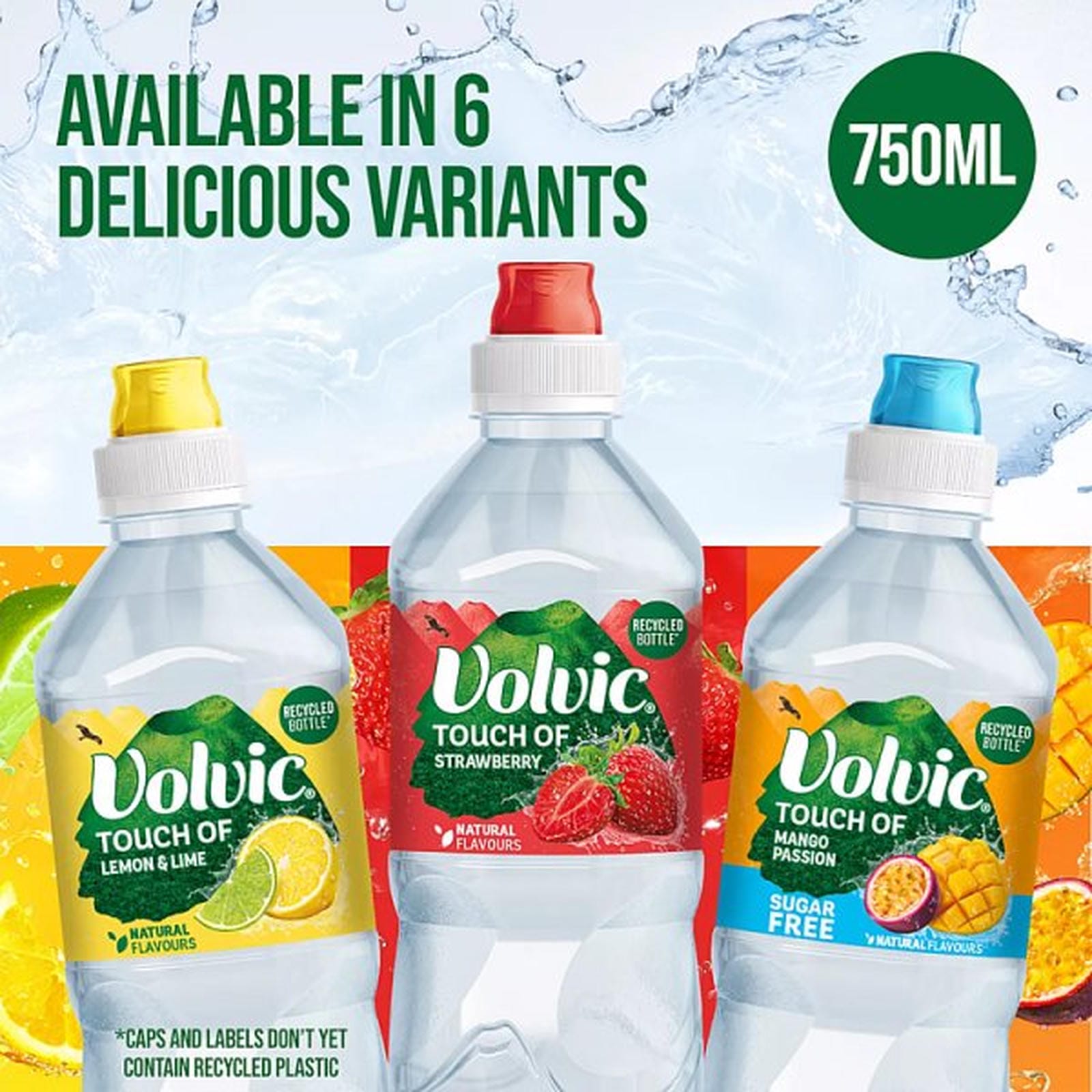 Volvic Touch of Fruit Lemon & Lime Still Flavoured Water 750ml
