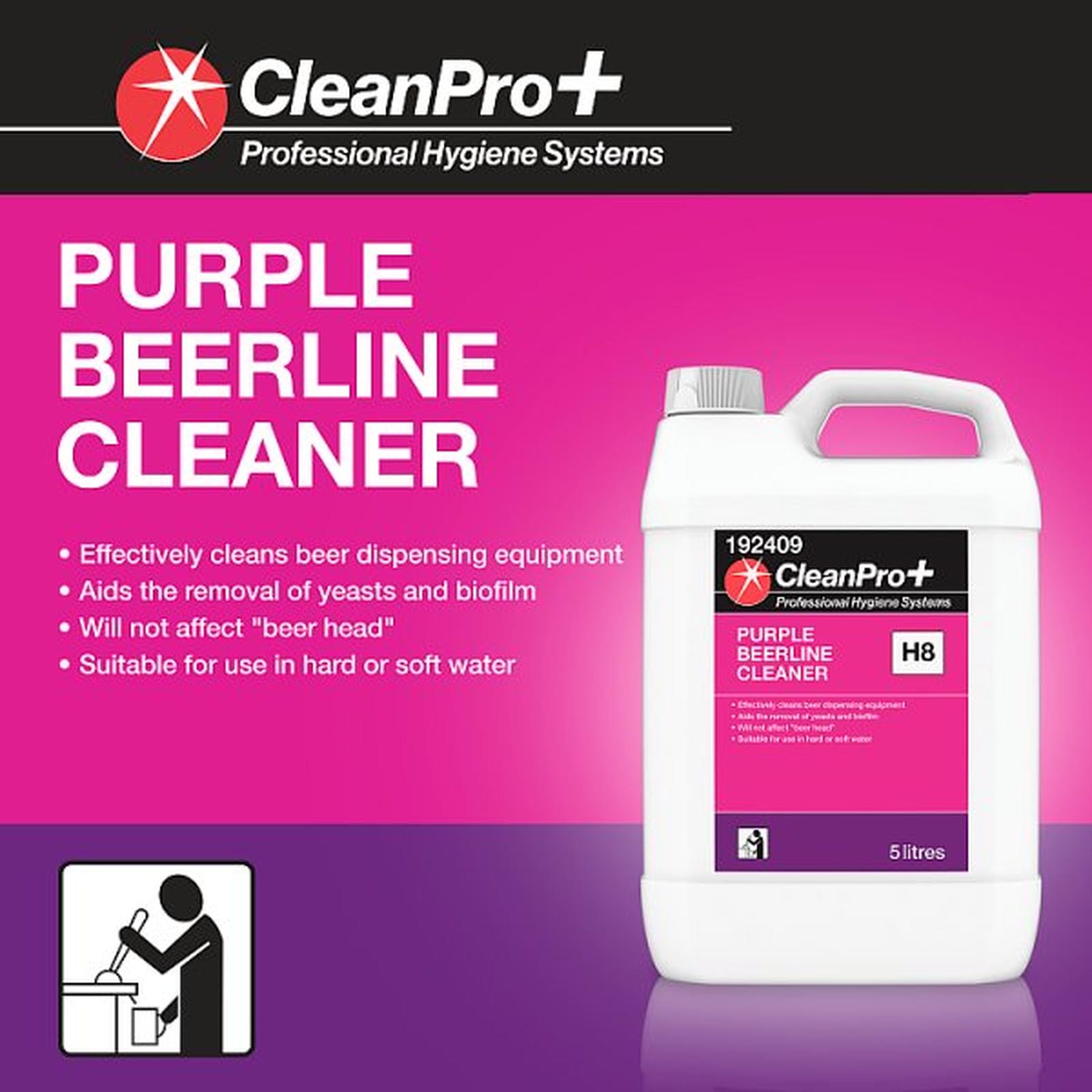 CleanPro+ Purple Beerline Cleaner H8 5 Litres