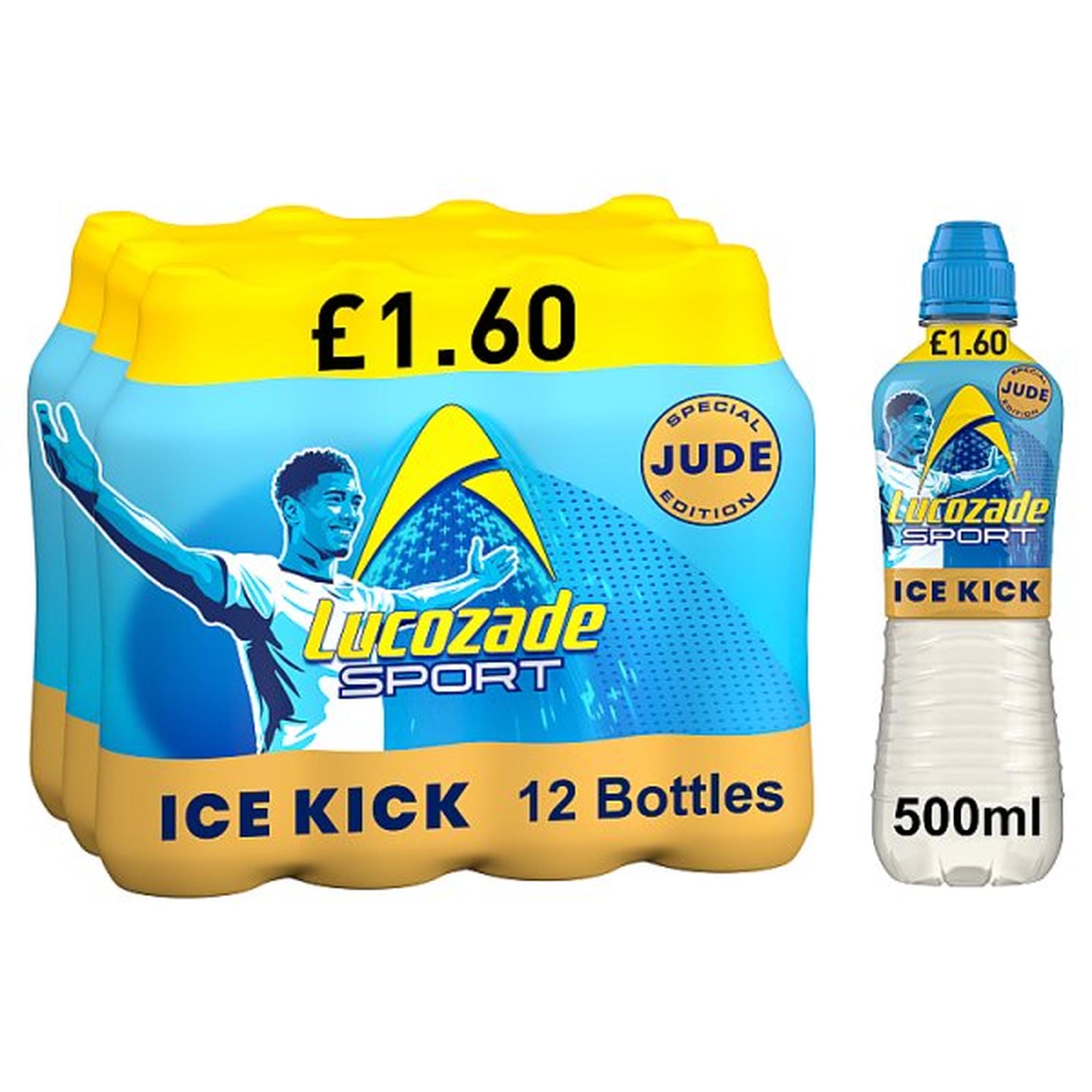 Lucozade Sport Drink Ice Kick Jude Bellingham Edition 500ml PMP £1.60