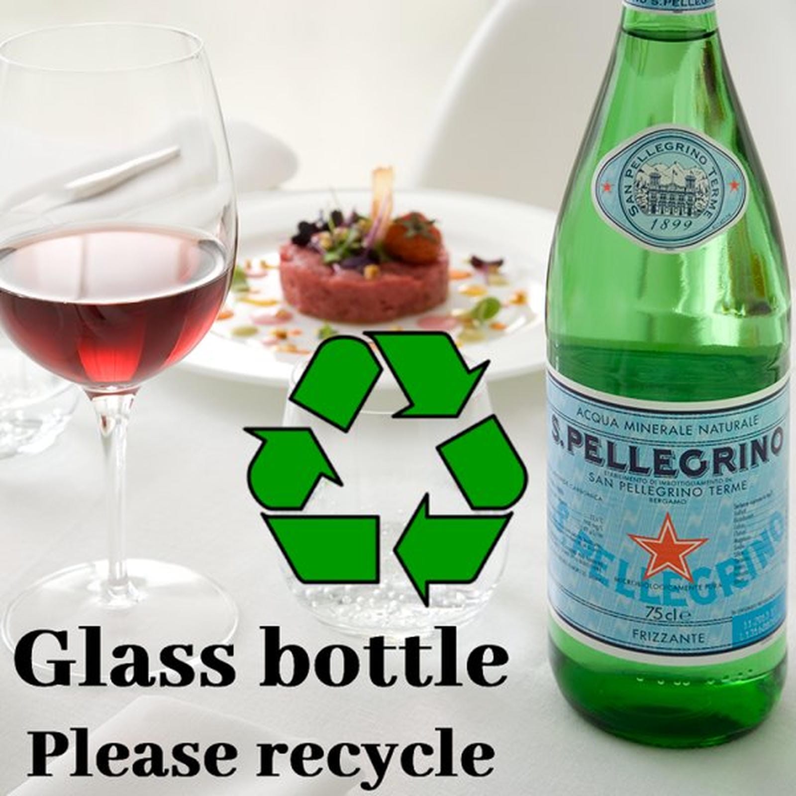 San Pellegrino Sparkling Natural Mineral Water Glass 12x750ml