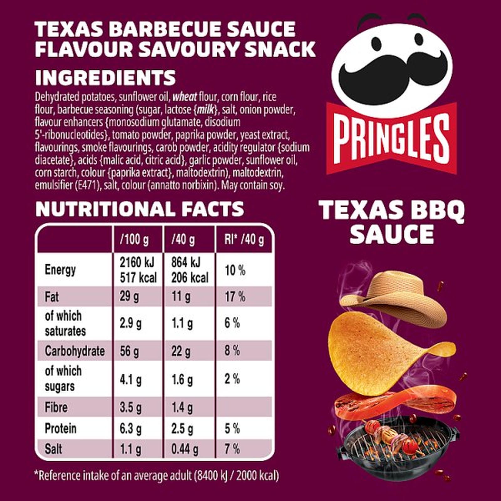 Pringles Texas BBQ Sharing Crisps 6 x 165g PMP £2.99
