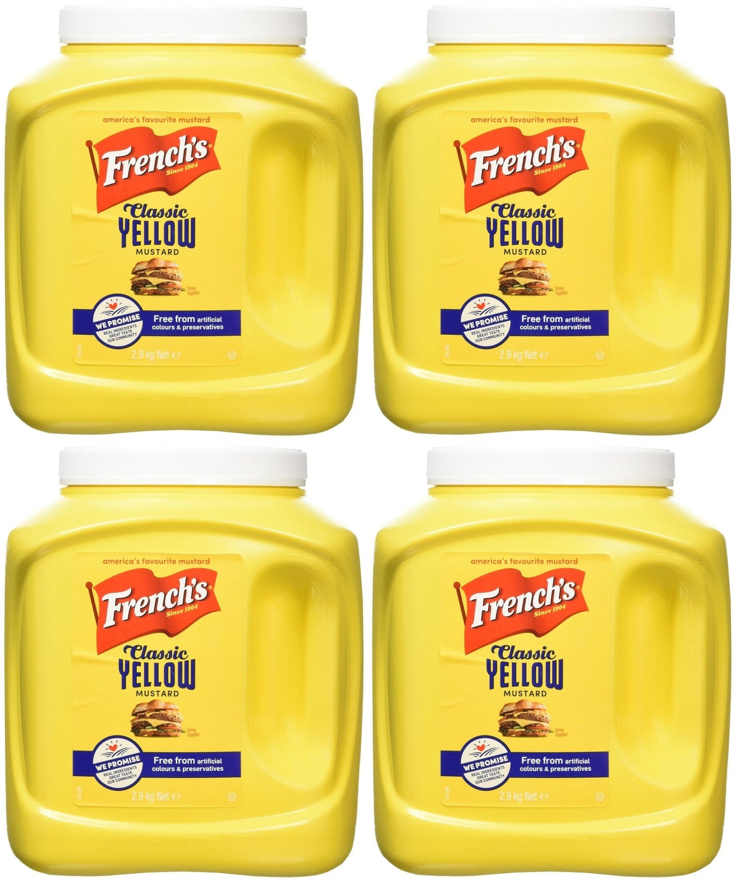 French's Classic Yellow Mustard 2.9kg – 4 x 2.98kg
