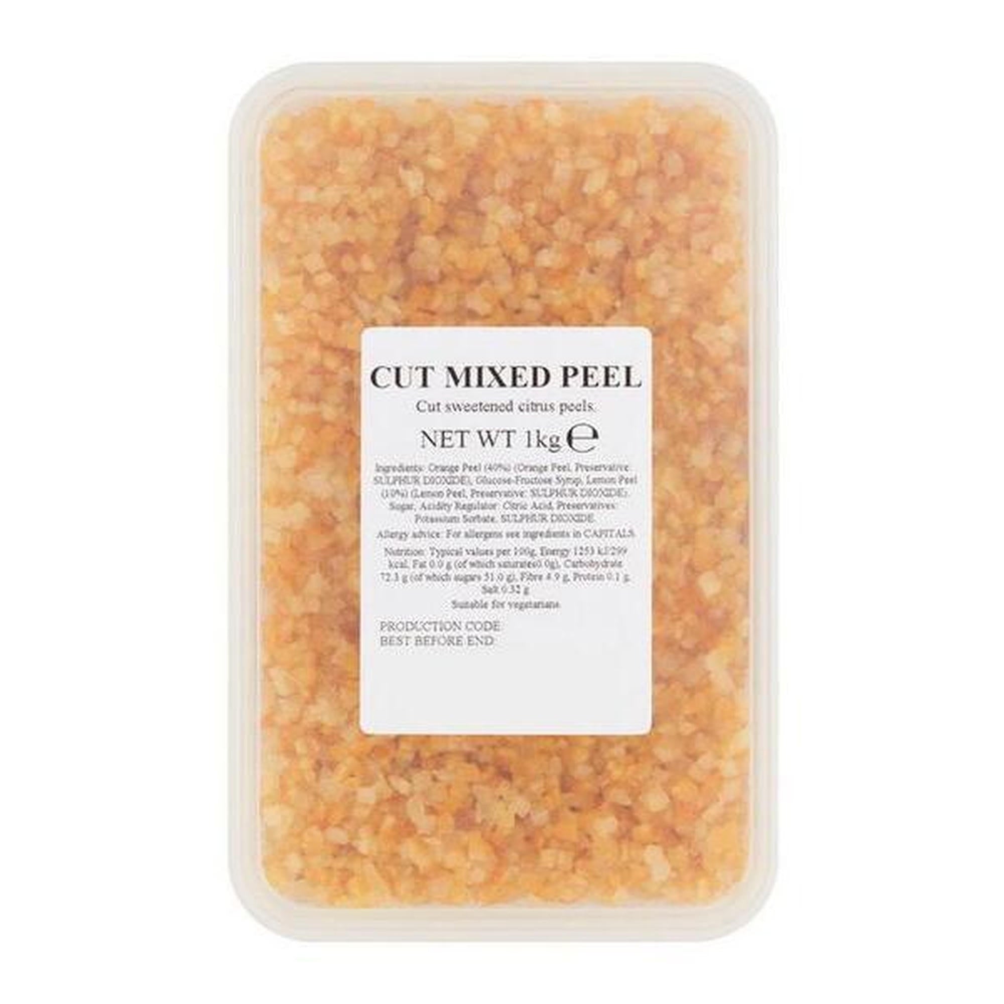 Curtis Catering Cut Mixed Peel 1 Kilogram Pack 1 x 1 Kilogram For Bakery Patisserie And Foodservice Use