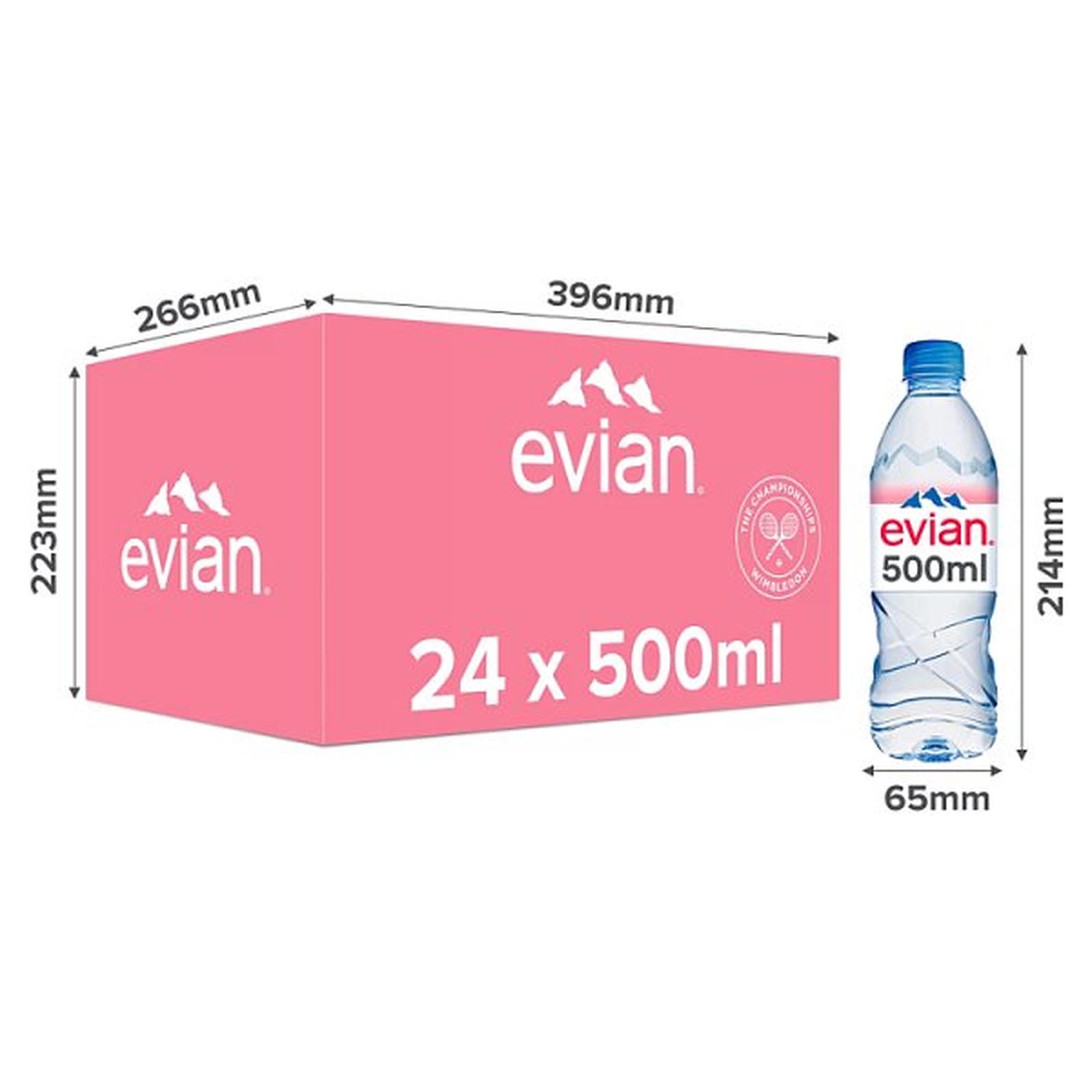 evian Still Natural Mineral Water 24 x 50cl