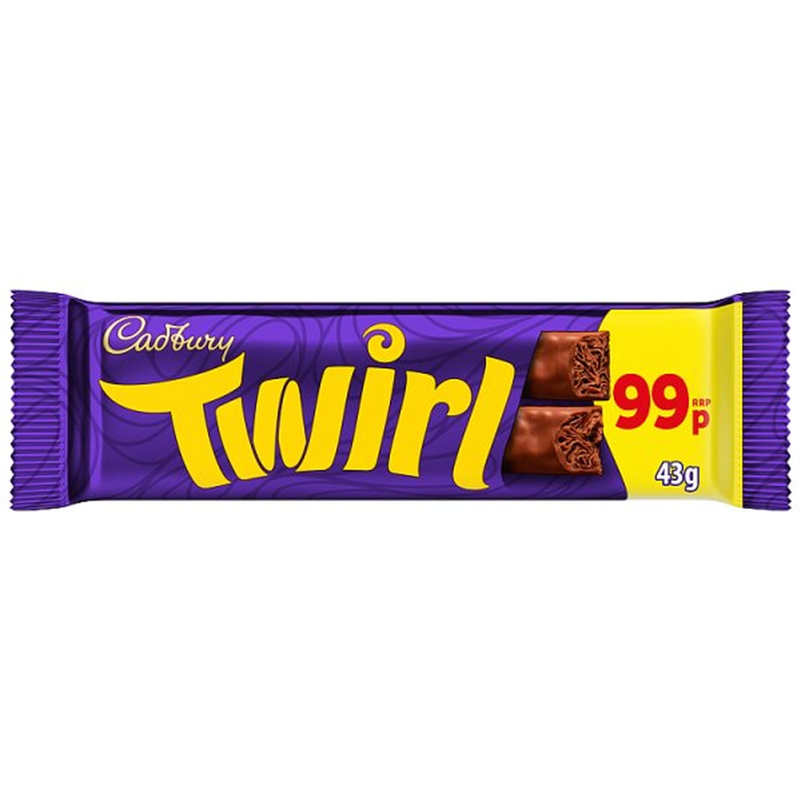 Cadbury Twirl Milk Chocolate 99p PMP Bar 43 g