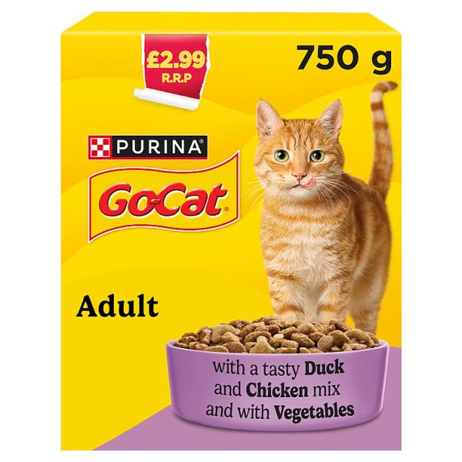 GO-CAT Chicken and Duck Dry Cat Food 750g PMP