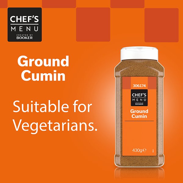 Chef's Menu Ground Cumin Authentic Spice with Warm Earthy Notes for Curries and Beans 430g
