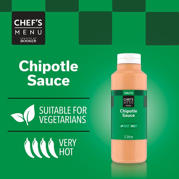 Chef's Menu Chipotle Sauce Smoky Heat Creamy Base 1 Litre Bottle Suitable For Vegetarians