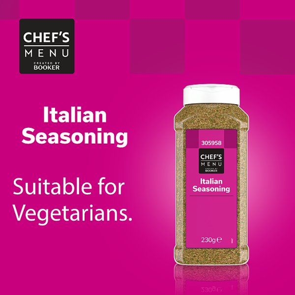 Chef's Menu Italian Seasoning Authentic Mediterranean Flavours Herb Blend 230 g For Pasta Risotto Soups