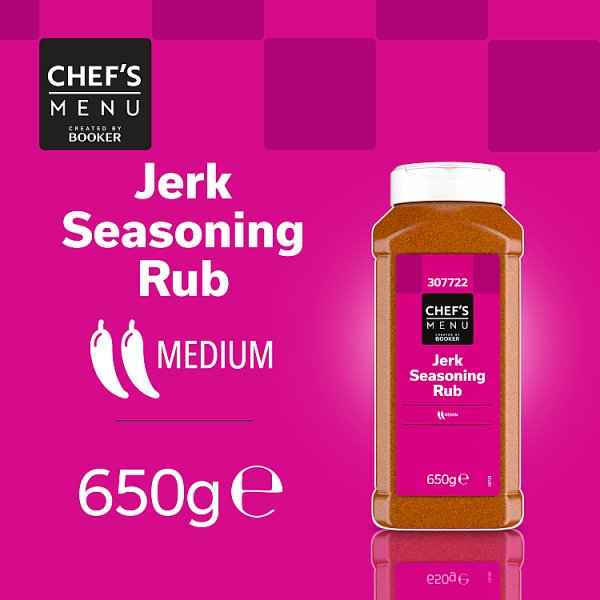 Chef's Menu Jerk Seasoning Rub Authentic Caribbean Flavour Medium Heat 650g Vegetarian Friendly