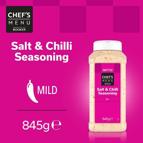 Chef's Menu Salt & Chilli Seasoning Mild Heat For Meats Vegetables Rice Dishes 845g
