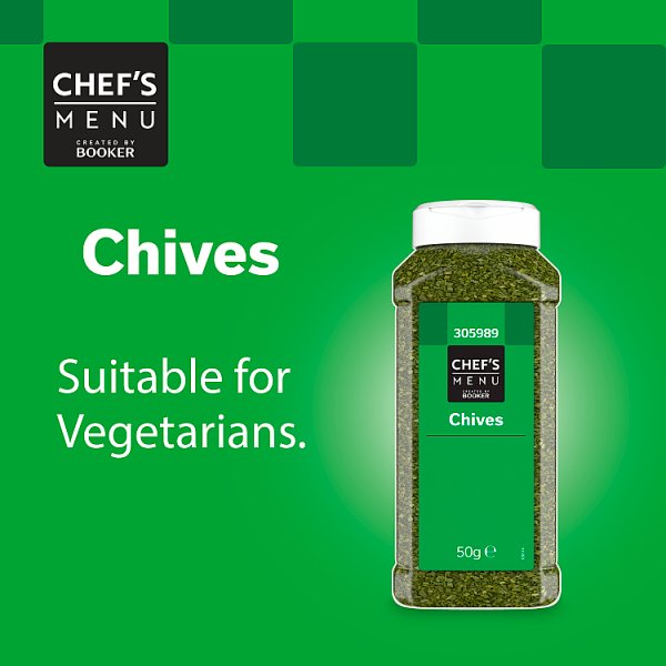 Chef's Menu Chives Dried 50g Finishing Herb For Sauces, Soups And Garnishes For Chefs