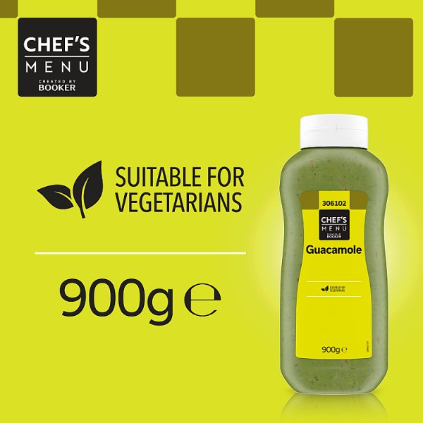 Chef's Menu Guacamole Creamy Avocado and Sour Cream Jalapeño 900g Jar Rich Silky Texture