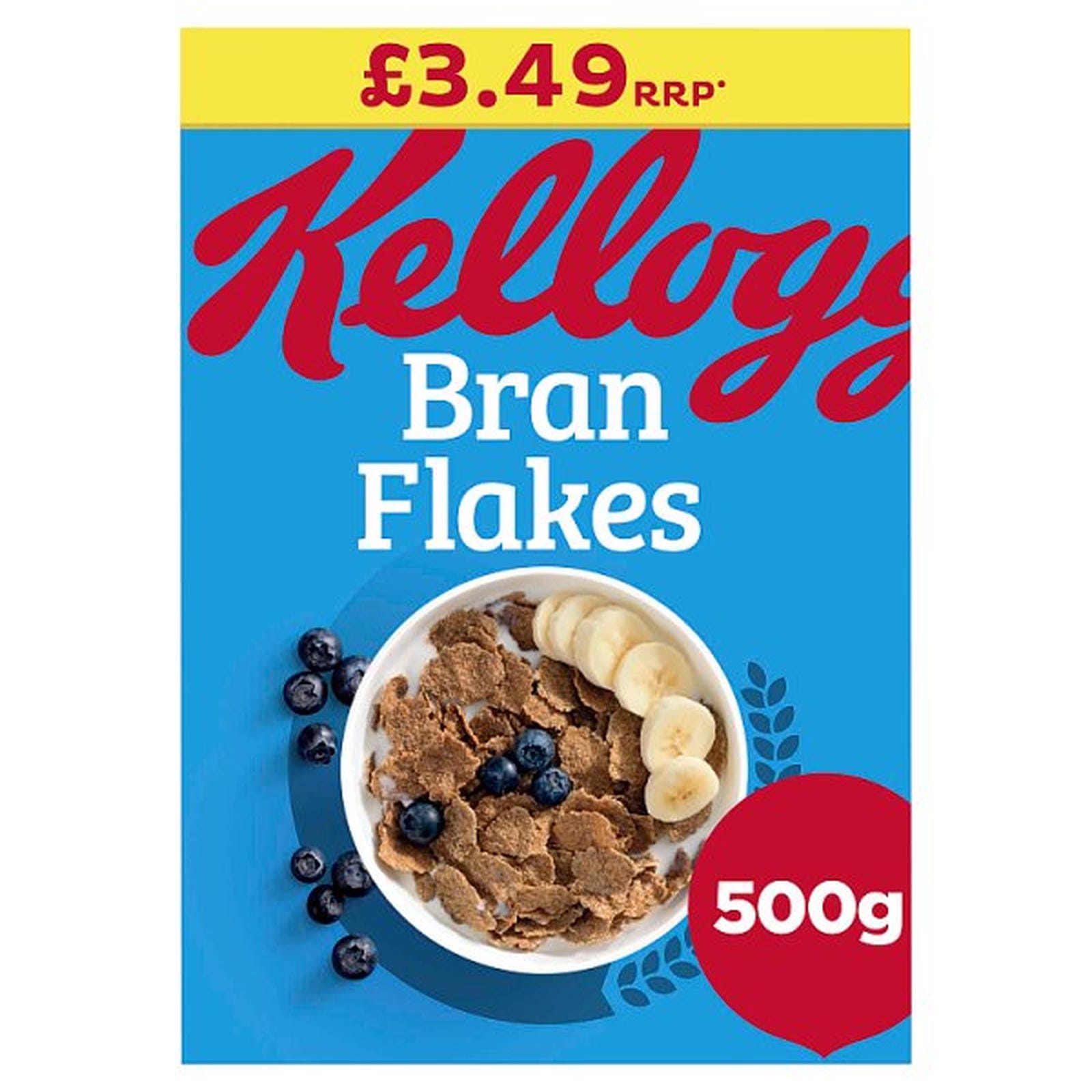 Kellogg's Bran Flakes Breakfast Cereal 6x500g PMP £3.49