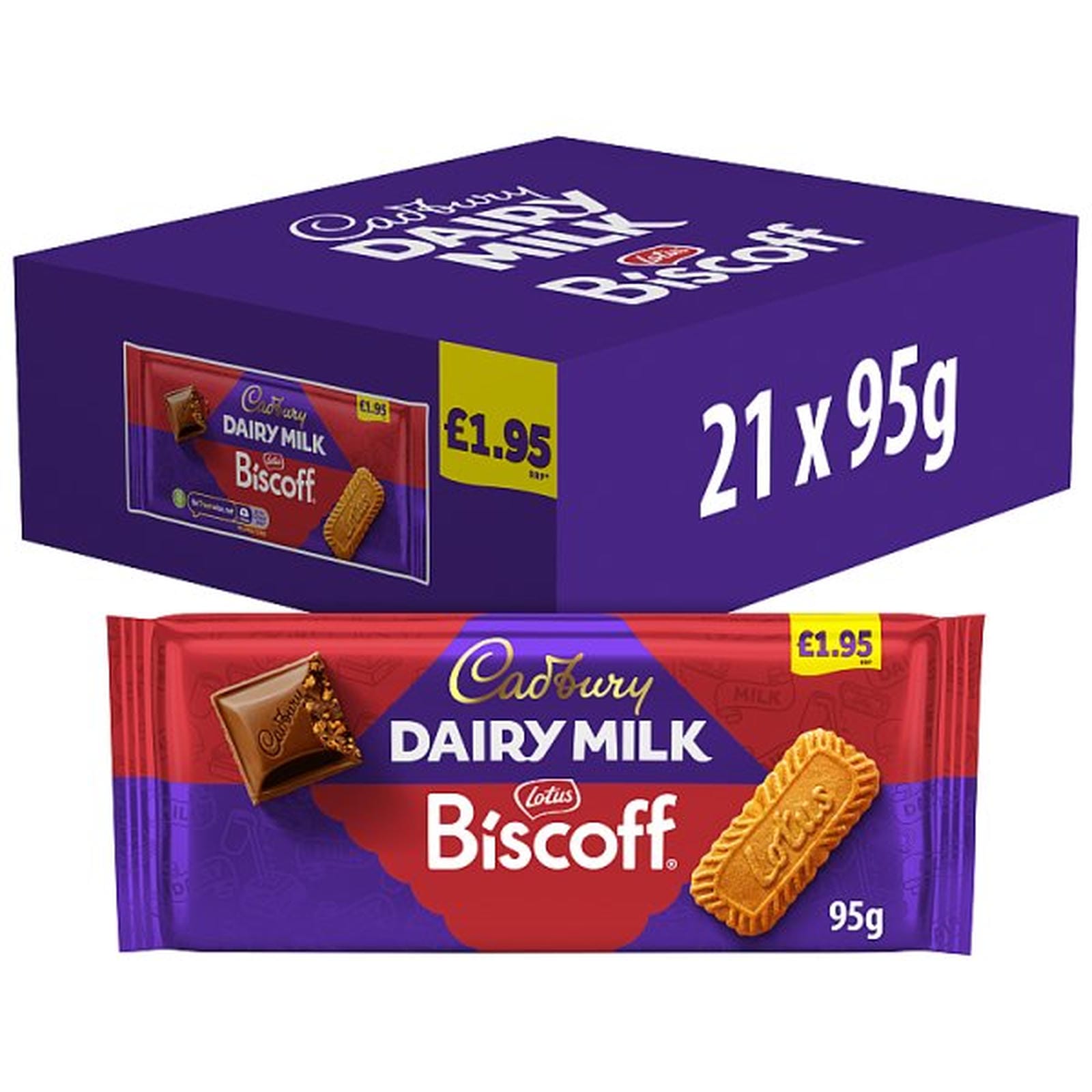 Cadbury Dairy Milk Biscoff Chocolate Bar PMP 195P 95 g