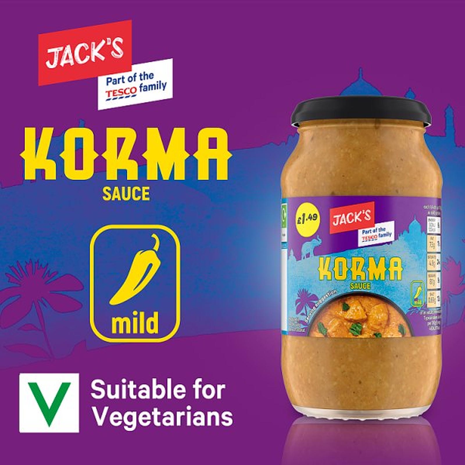 Jack's Korma Sauce 440g