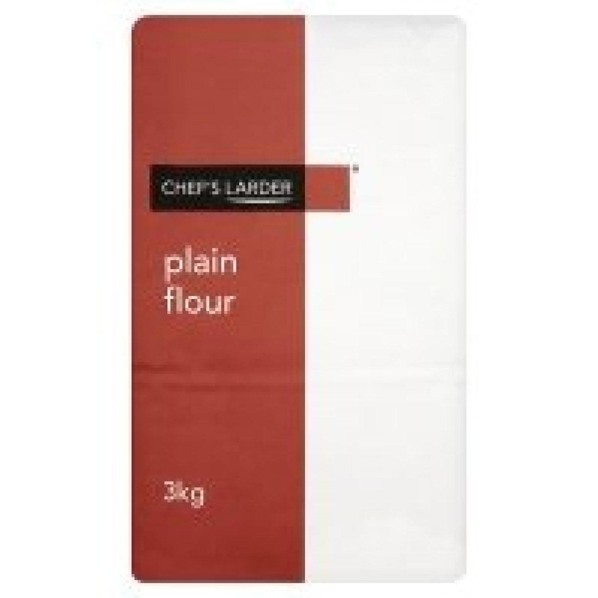 Chef's Larder Plain Flour 3kg For Baking And Cooking, Suitable For Home And Professional Kitchens, 1 x 3kg Pack
