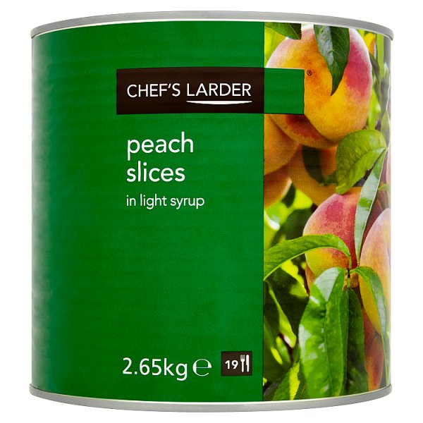 Chef's Larder Peach Slices In Light Syrup Catering Size 2.65kg For Kitchens And Foodservice
