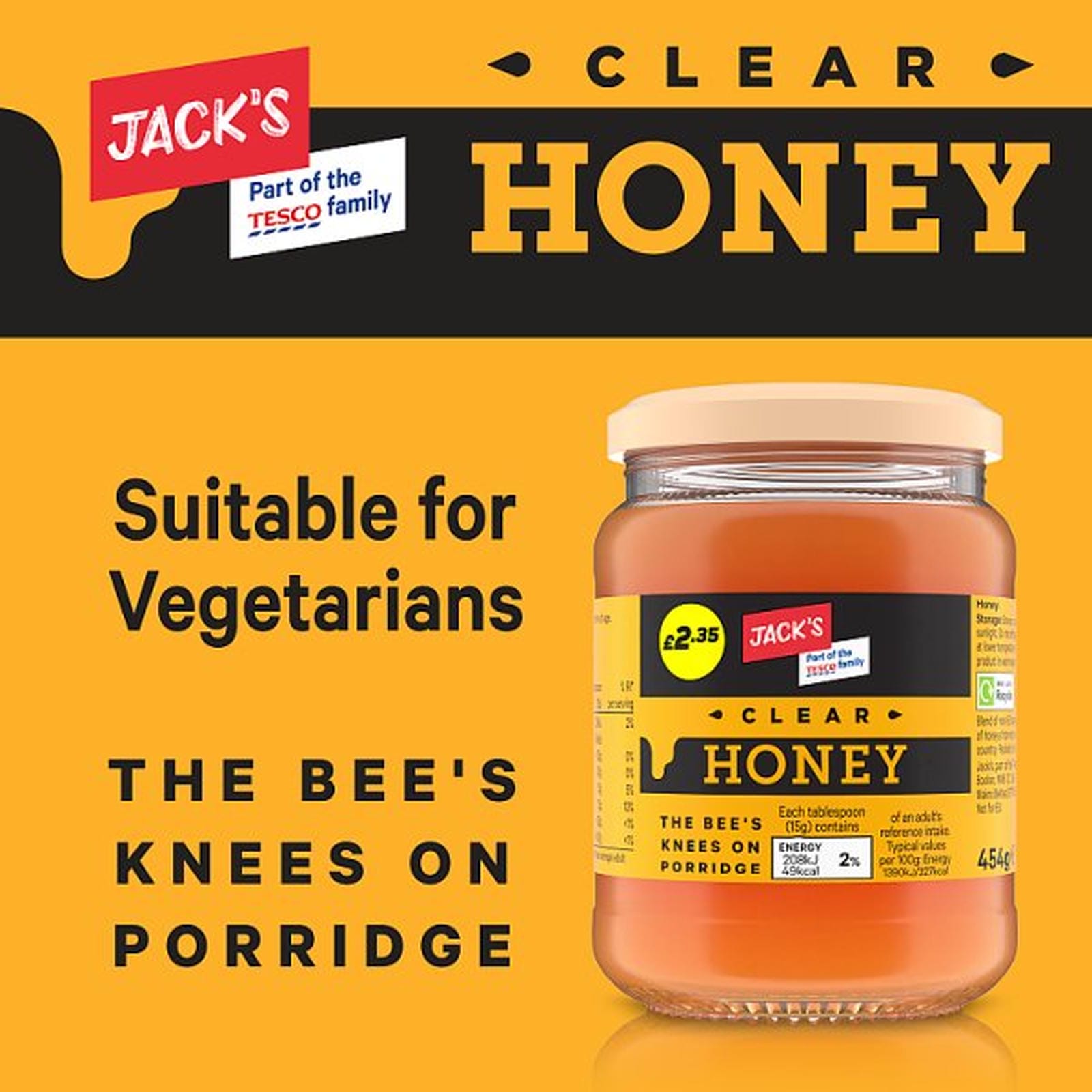 Jack's Clear Honey 454g