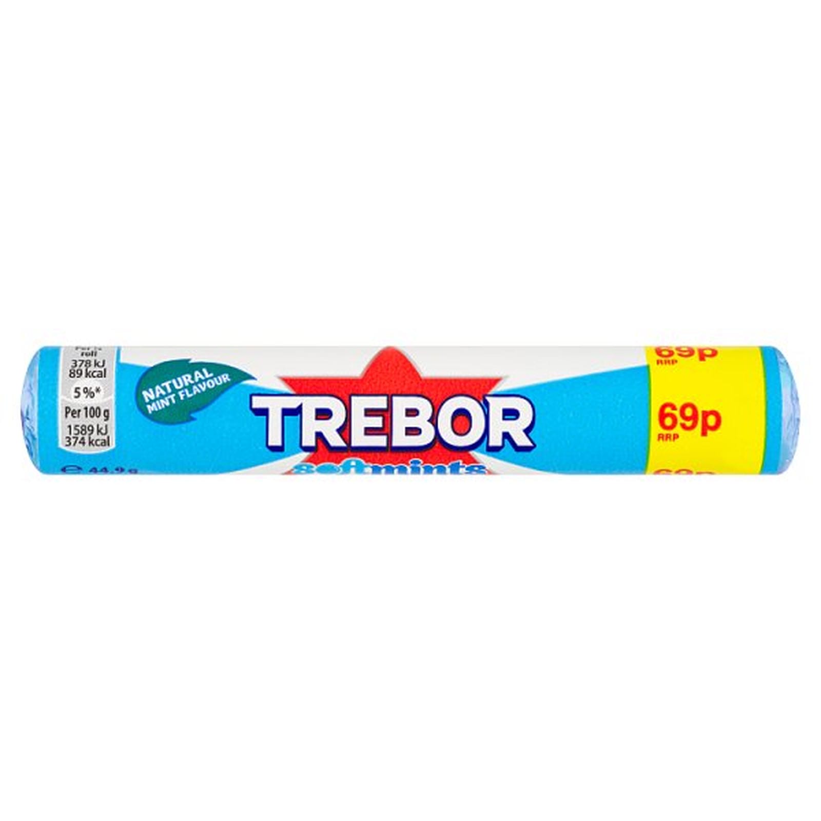 Trebor Softmints Spearmint Mints Roll 69p PMP 44.9g