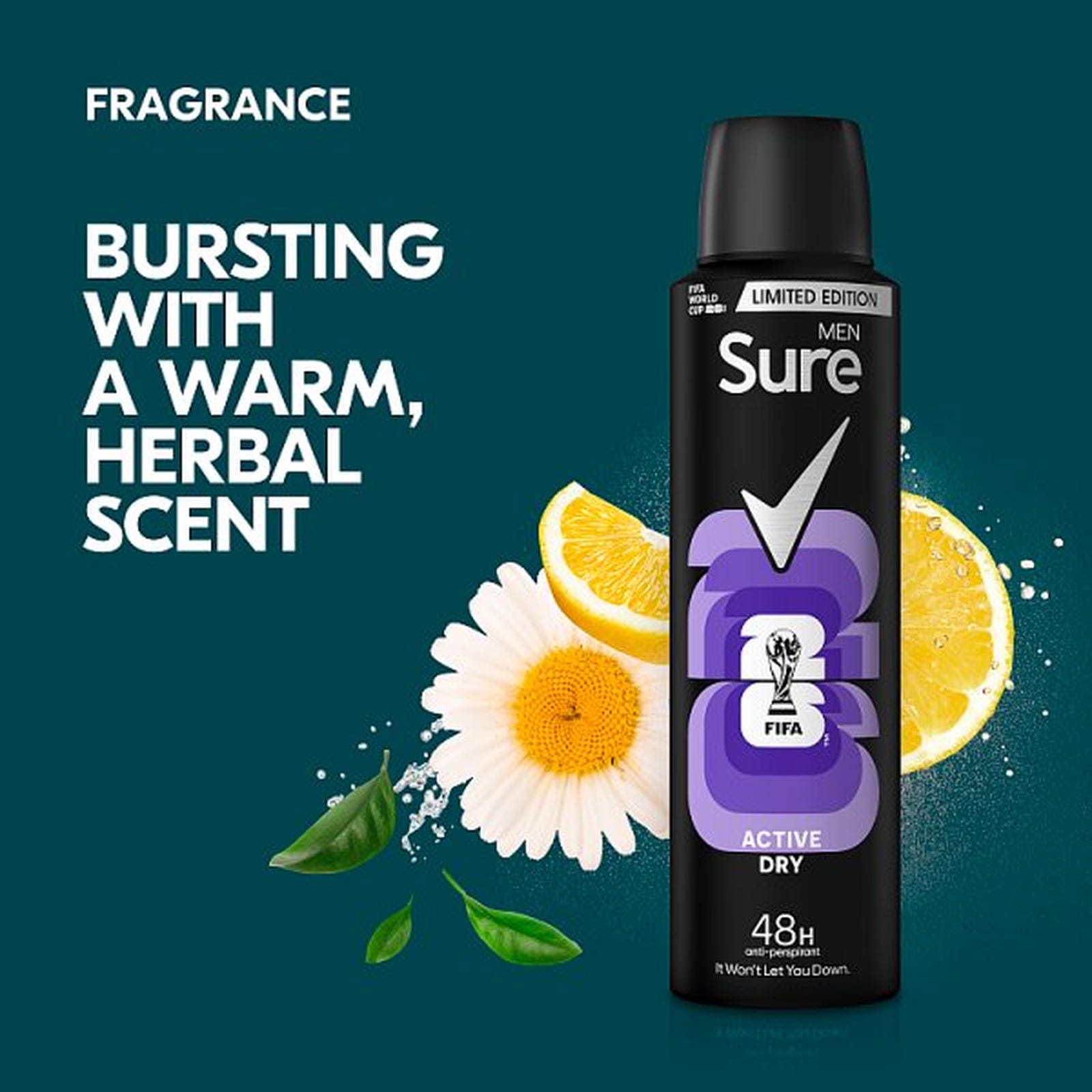 Sure Men Anti-Perspirant Aerosol Active Dry 150 ml