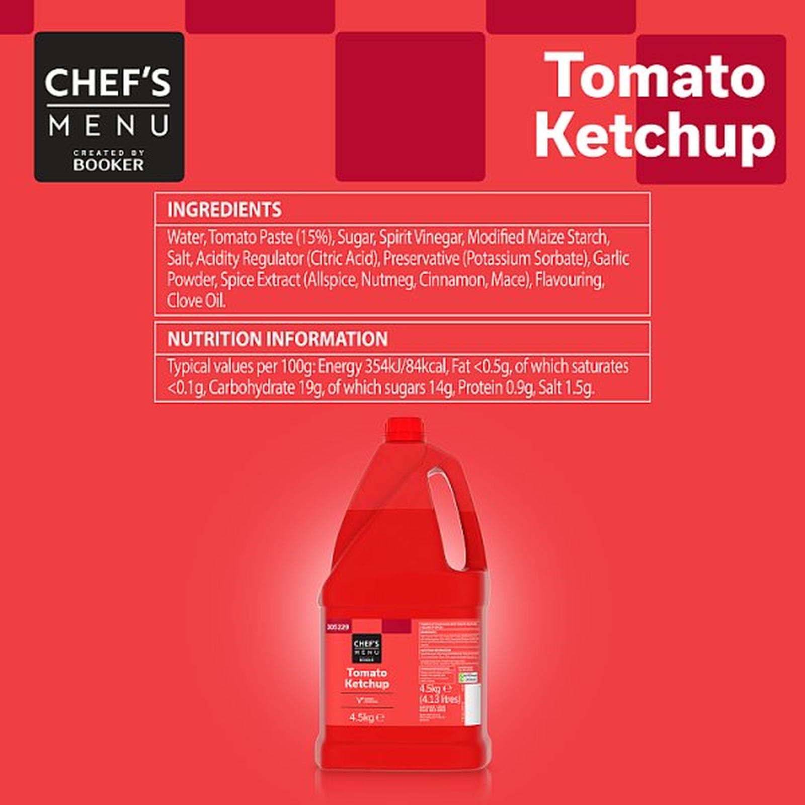 Chef's Menu Tomato Ketchup 4.5kg