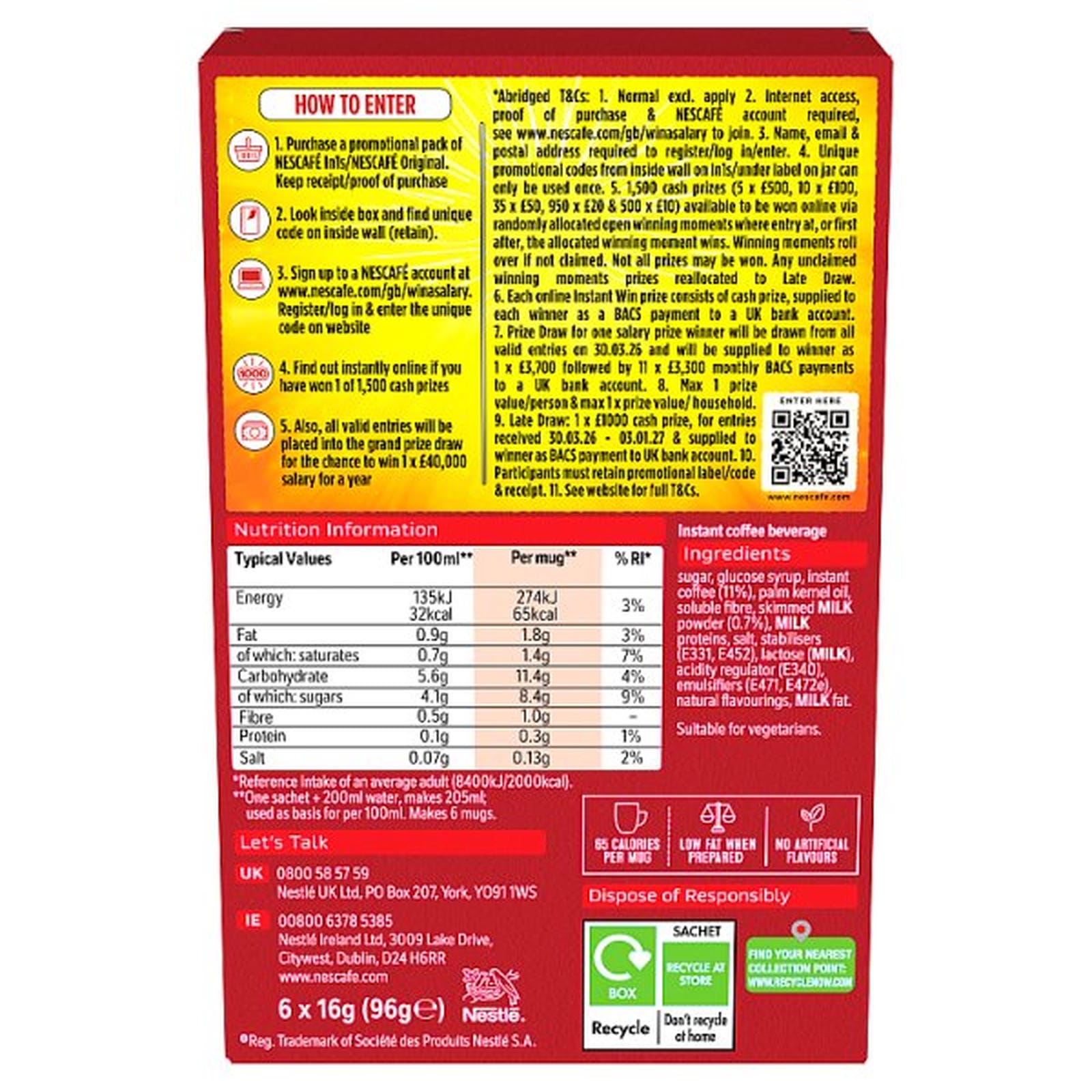 Nescafé 3 in 1 Original 6 x 16g (96g)