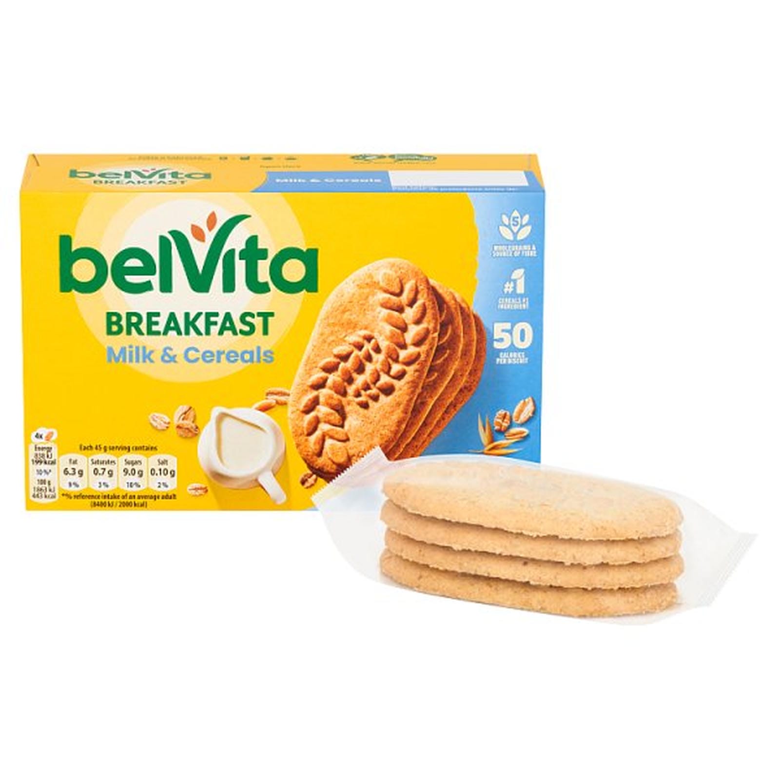 Belvita Milk & Cereal Biscuit Snack Bars Multipack 125g (5 x 45g)
