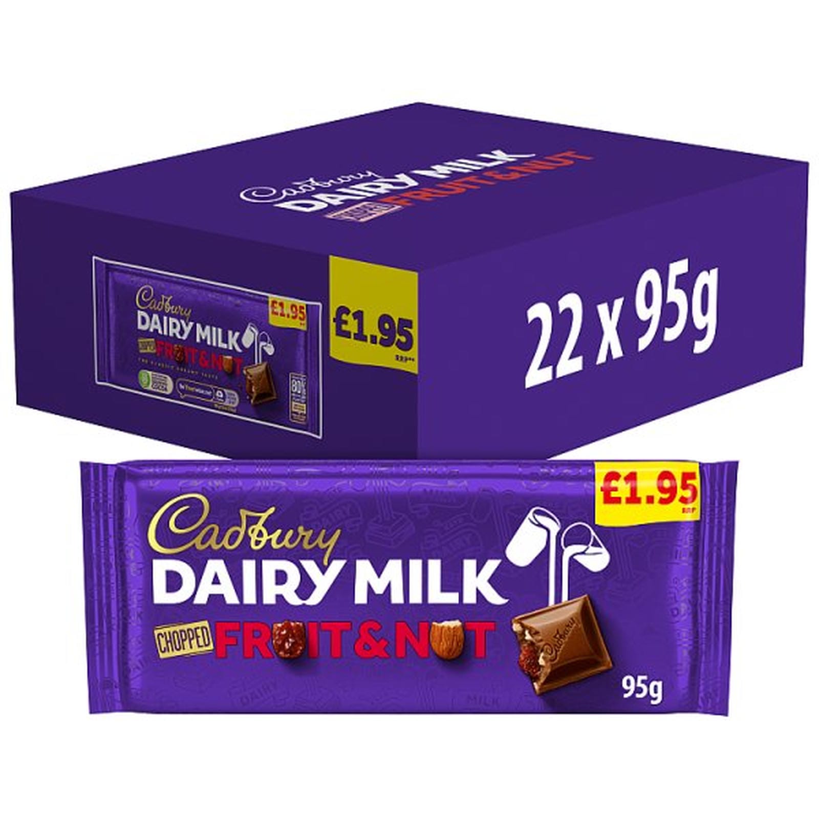 Cadbury Dairy Milk Chopped Fruit and Nut Chocolate Bar PMP 195P 95 g