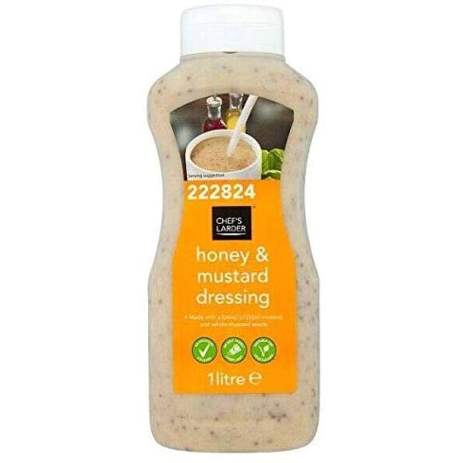 Chef's Larder Dressing Honey and Mustard 1 Litre Foodservice Multi Pack 6 x 1 Litre