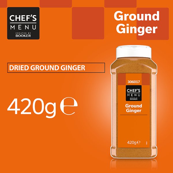 Chef's Menu Ground Ginger 420g Spice For Curries, Stir-Fries, Beverages And Baking Ideal For Savoury And Sweet Dishes