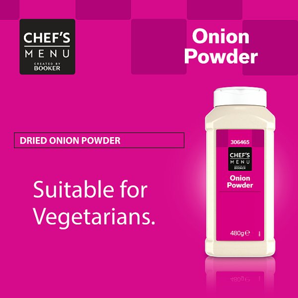 Onion Powder Chef's Menu 480g Dried Seasoning for Cooking and Batch Prep for Professional Kitchens