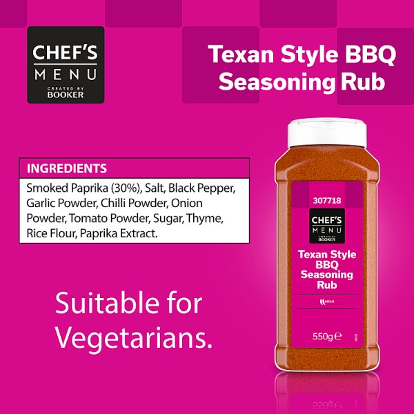 Chef's Menu Texan Style BBQ Seasoning Rub - Smoked Paprika Blend Medium Heat For Grilling