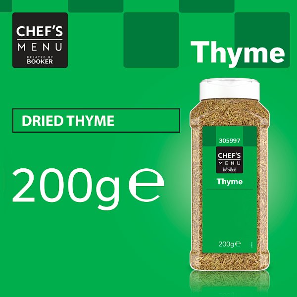 Chef's Menu Thyme Dried Herb Mediterranean Aroma For Meats Vegetables Soups And Stews 200g Pack