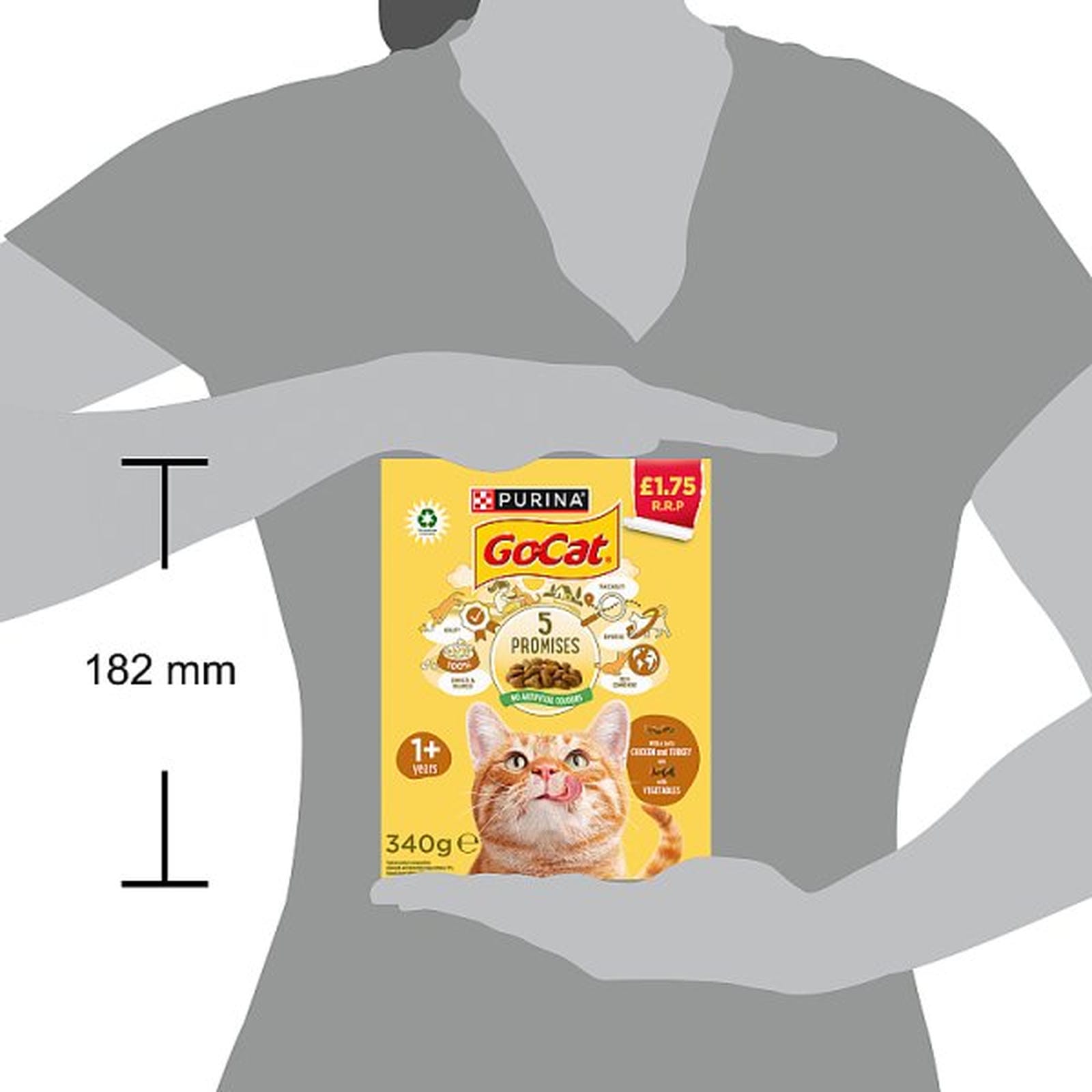GO-CAT Chicken and Turkey Dry Cat Food 340g PMP