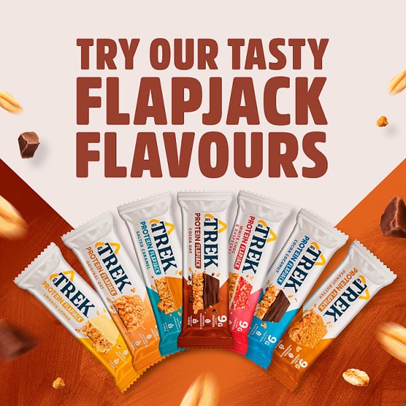 TREK Cocoa Oat Protein Flapjack 50g