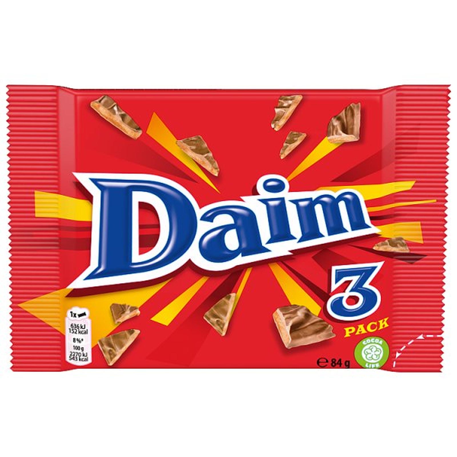 Daim Chocolate Bar 3 Pack Multipack 84g (3 x 28g)
