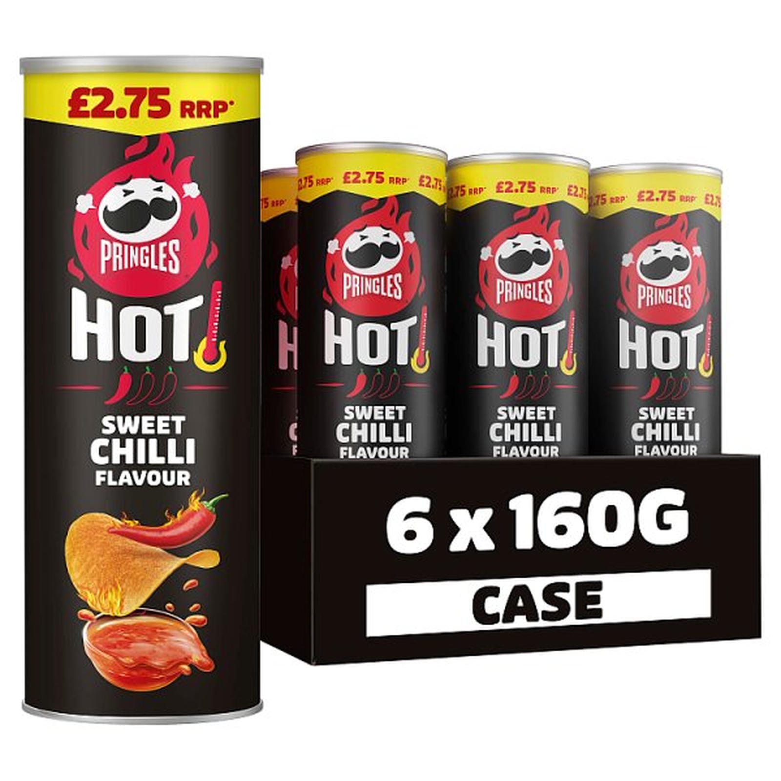Pringles Hot Sweet Chilli Sharing Crisps 6x160g PMP £2.75