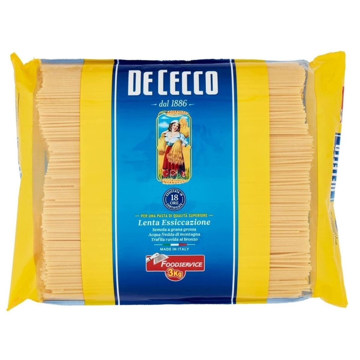 De Cecco Spaghetti Foodservice 3kg Case Of 4 x 3kg Bulk Pack For Kitchens Professional Kitchen Use