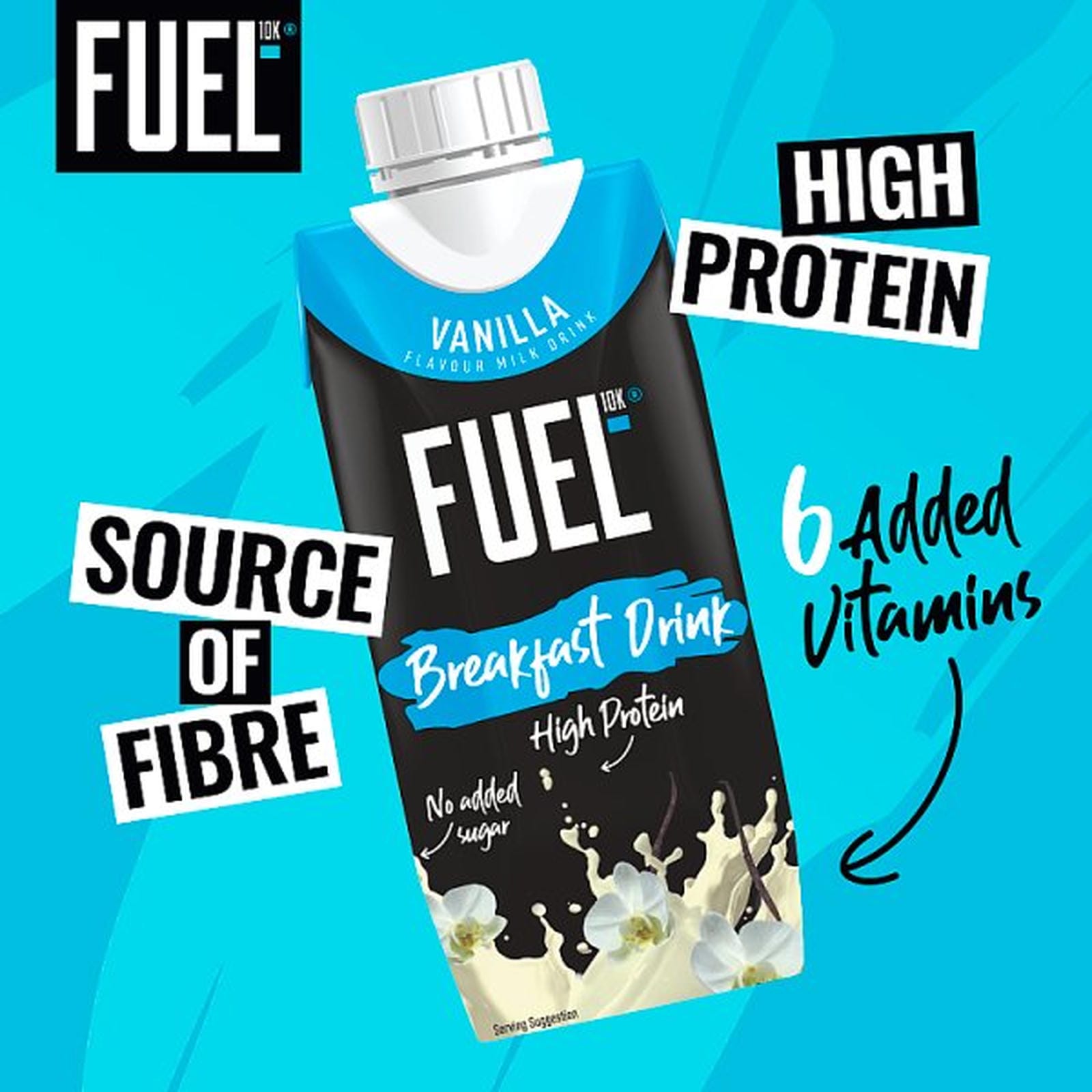 FUEL10K Vanilla High Protein Milk Breakfast Drink 330ml