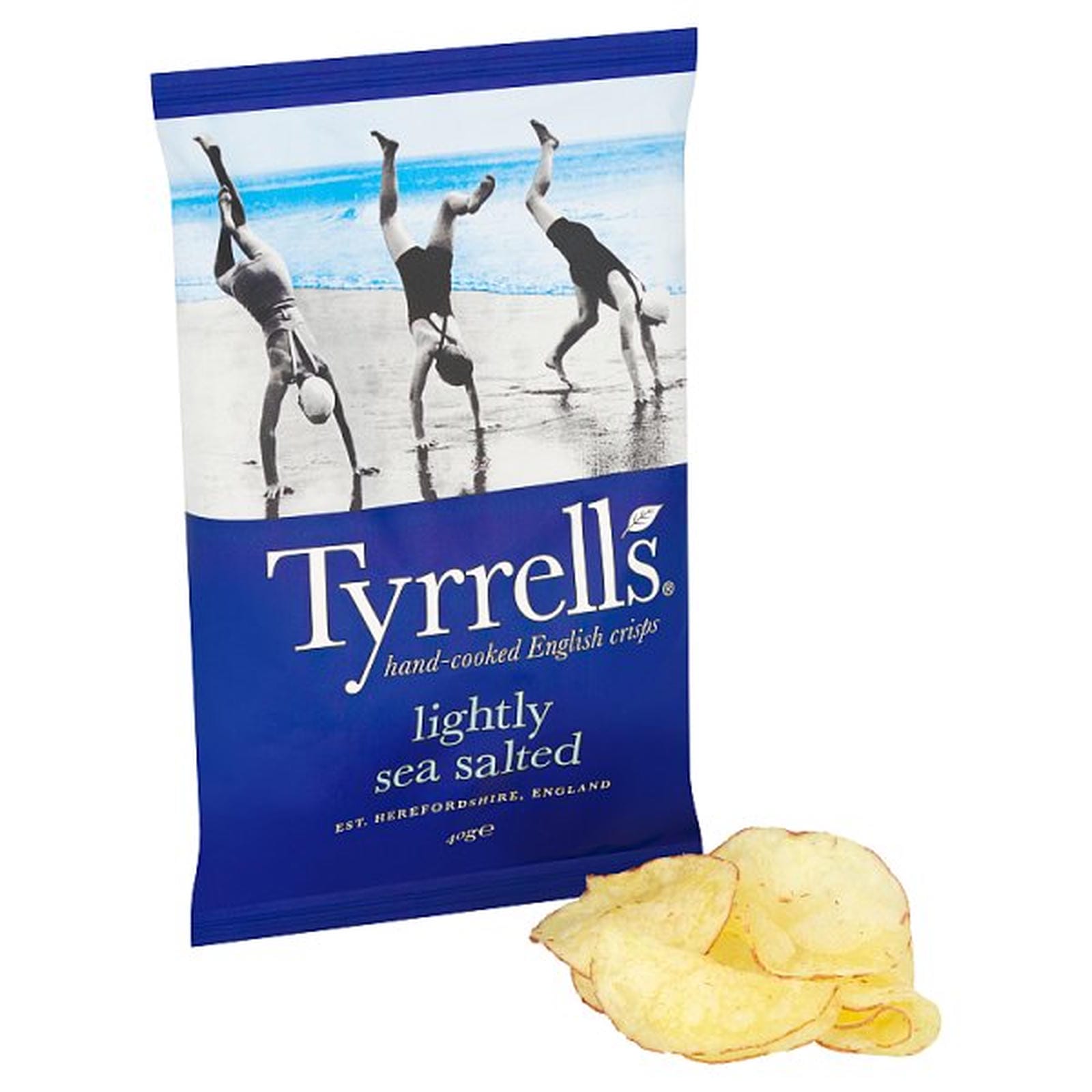 Tyrrells Lightly Sea Salted Crisps 40g