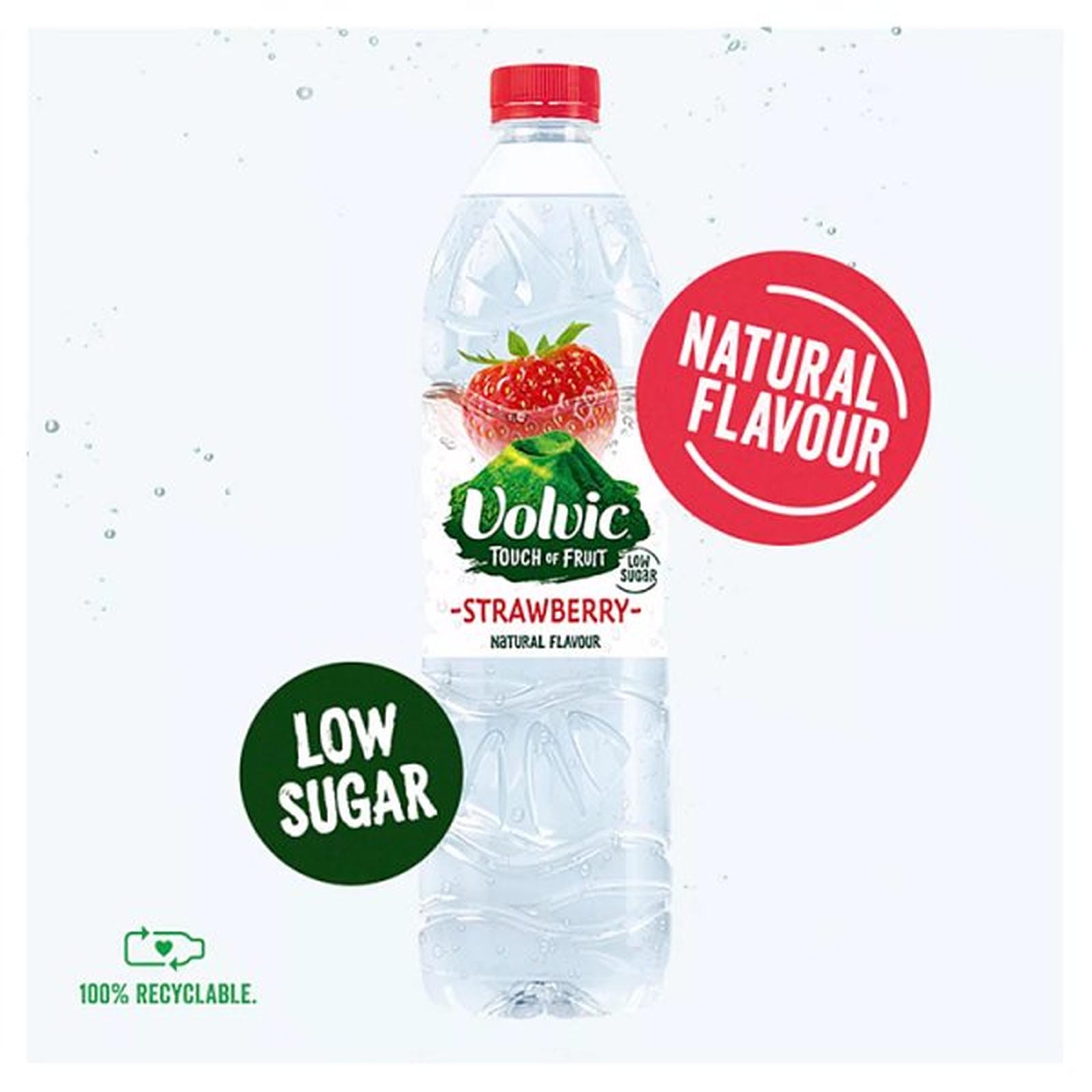 Volvic Touch of Fruit Strawberry Still Flavoured Water 6 x 1.5L