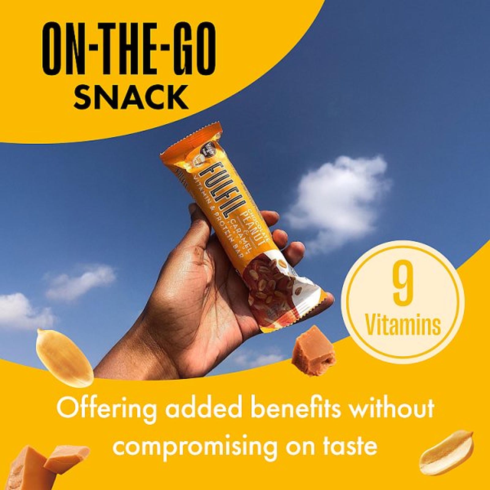 FULFIL Chocolate Peanut & Caramel Flavour Vitamin & Protein Bar 40g
