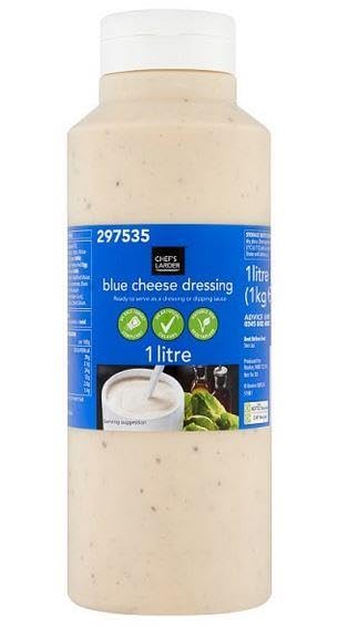 Chef's Larder Dressing Blue Cheese 1 Litre Bottle For Salads And Dips And Sauces