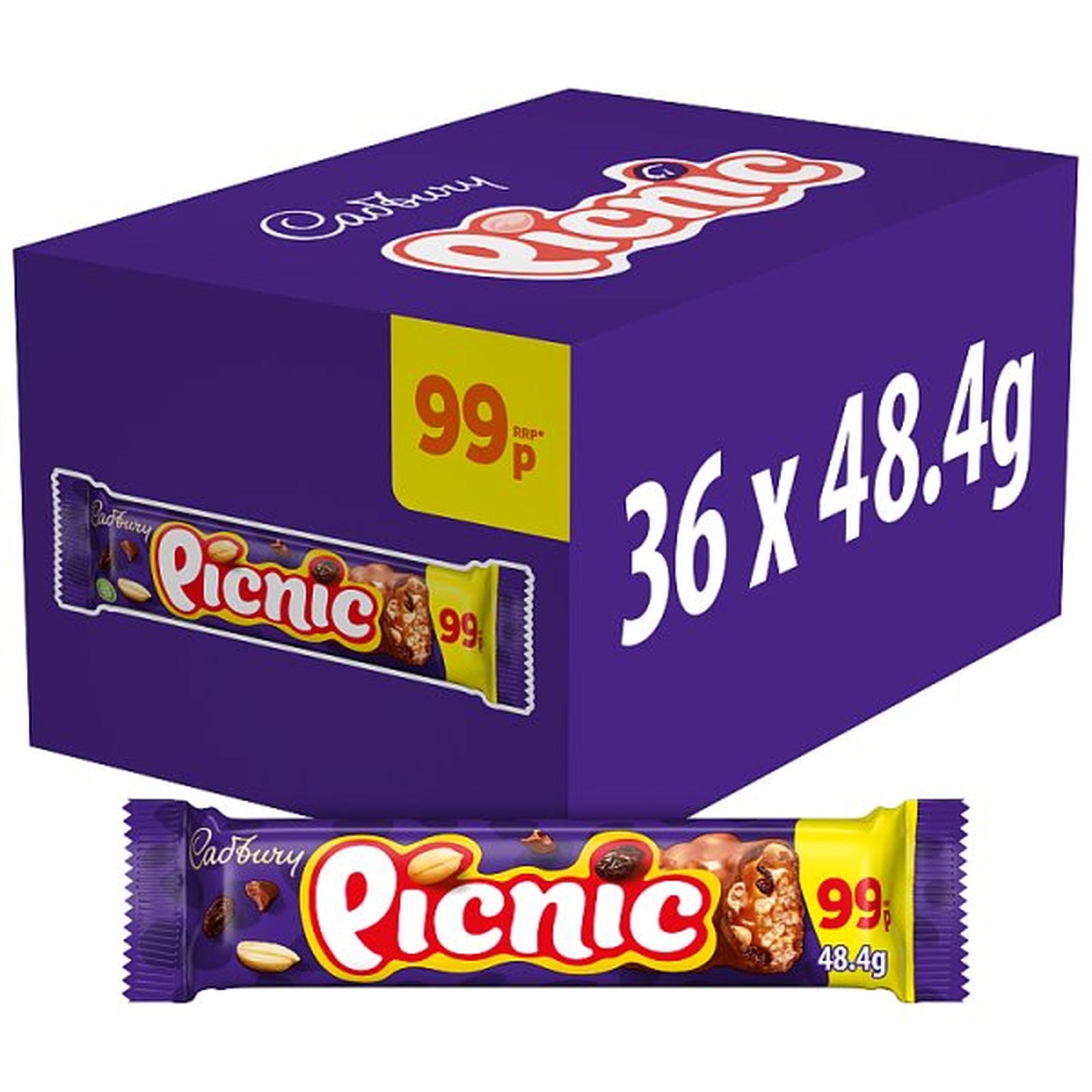 Cadbury Picnic 99P PMP Chocolate Bar 48.4 g